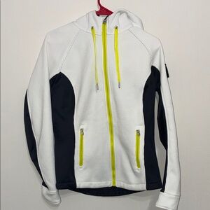 Spyder Dare Hoodie Jacket – White/Black/Yellow, Men’s M